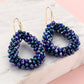 Druppel oorbellen navy