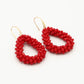 Druppel oorbellen rood