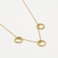 Ketting hartjes munten goudkleurig