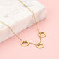 Ketting hartjes munten goudkleurig