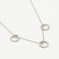 Ketting hartjes munten zilverkleurig
