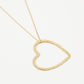 Ketting groot hart goudkleurig