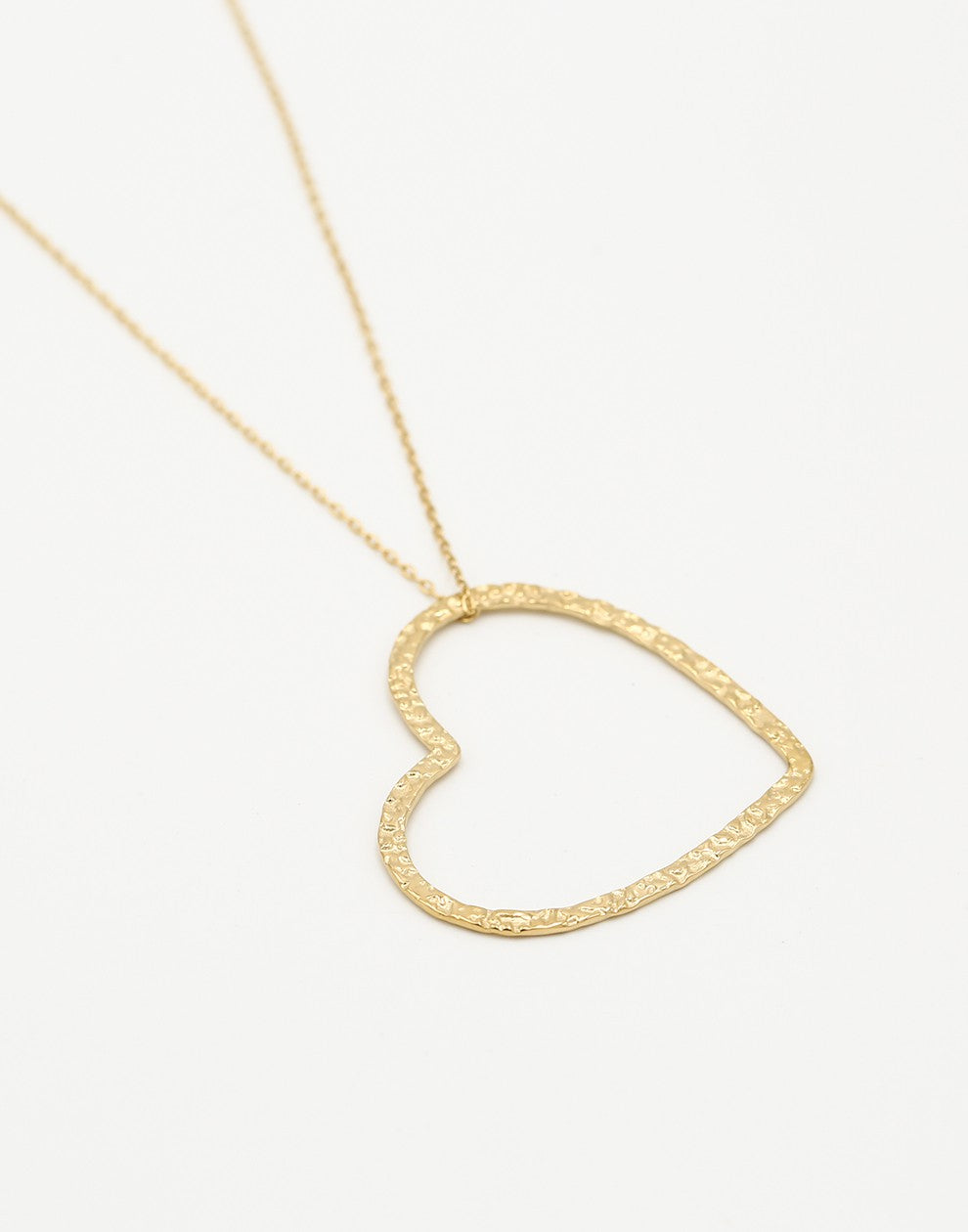 Ketting groot hart goudkleurig