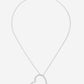 Ketting groot hart zilverkleurig
