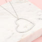 Ketting groot hart zilverkleurig