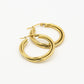 Triple oorringen 30mm goudkleurig