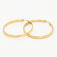 platte hoops 40mm goudkleurig