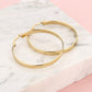 platte hoops 40mm goudkleurig