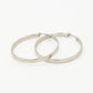 Platte hoops 40mm zilverkleurig