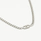 Schakelketting met symbool zilverkleurig