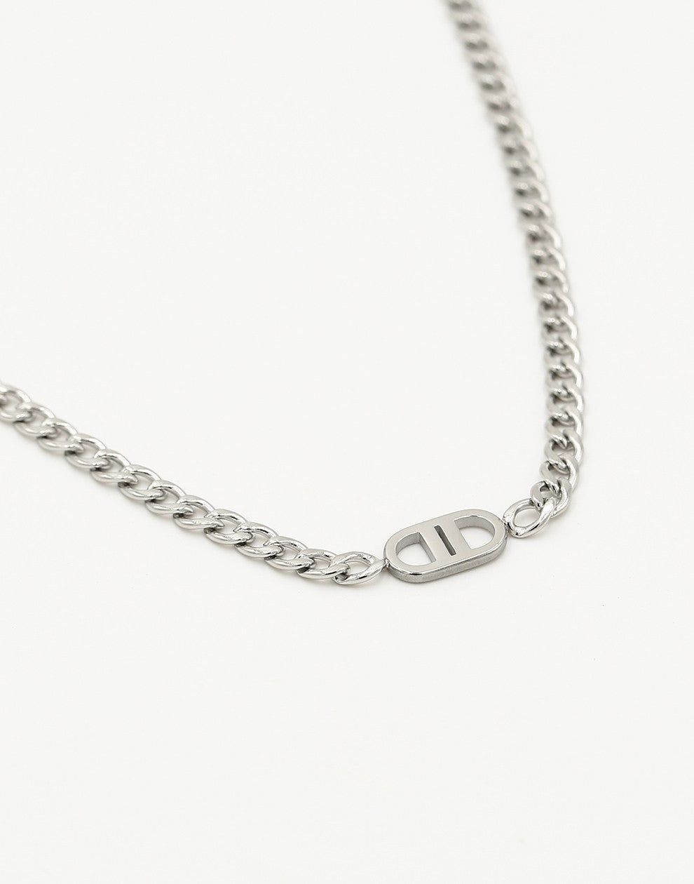 Schakelketting met symbool zilverkleurig