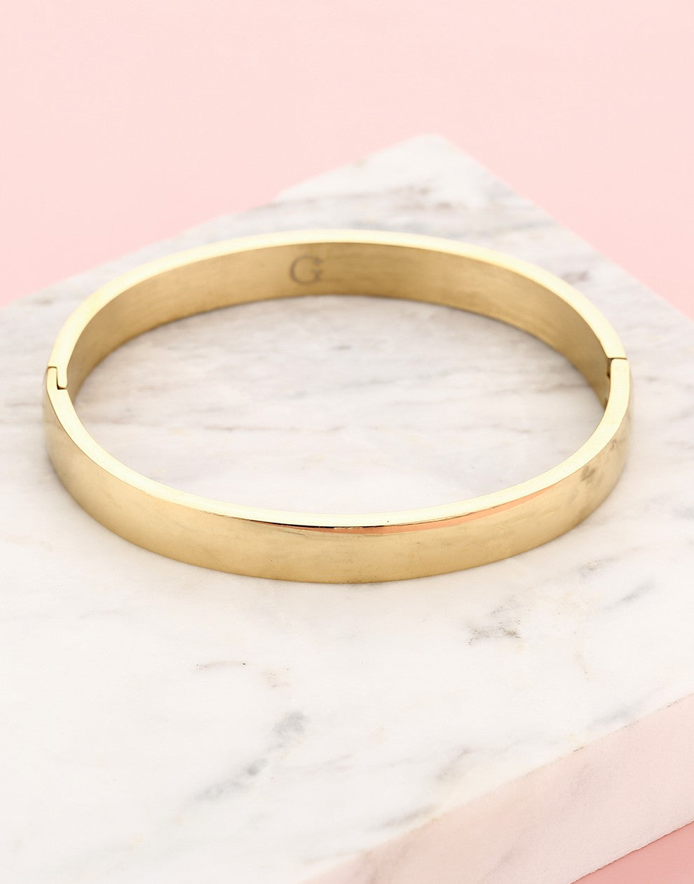 Chunky bangle goudkleurig