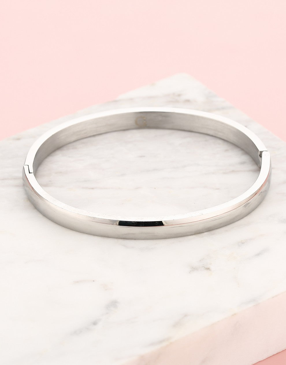 Bangle breed zilverkleurig
