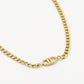 Schakelketting met symbool goudkleurig