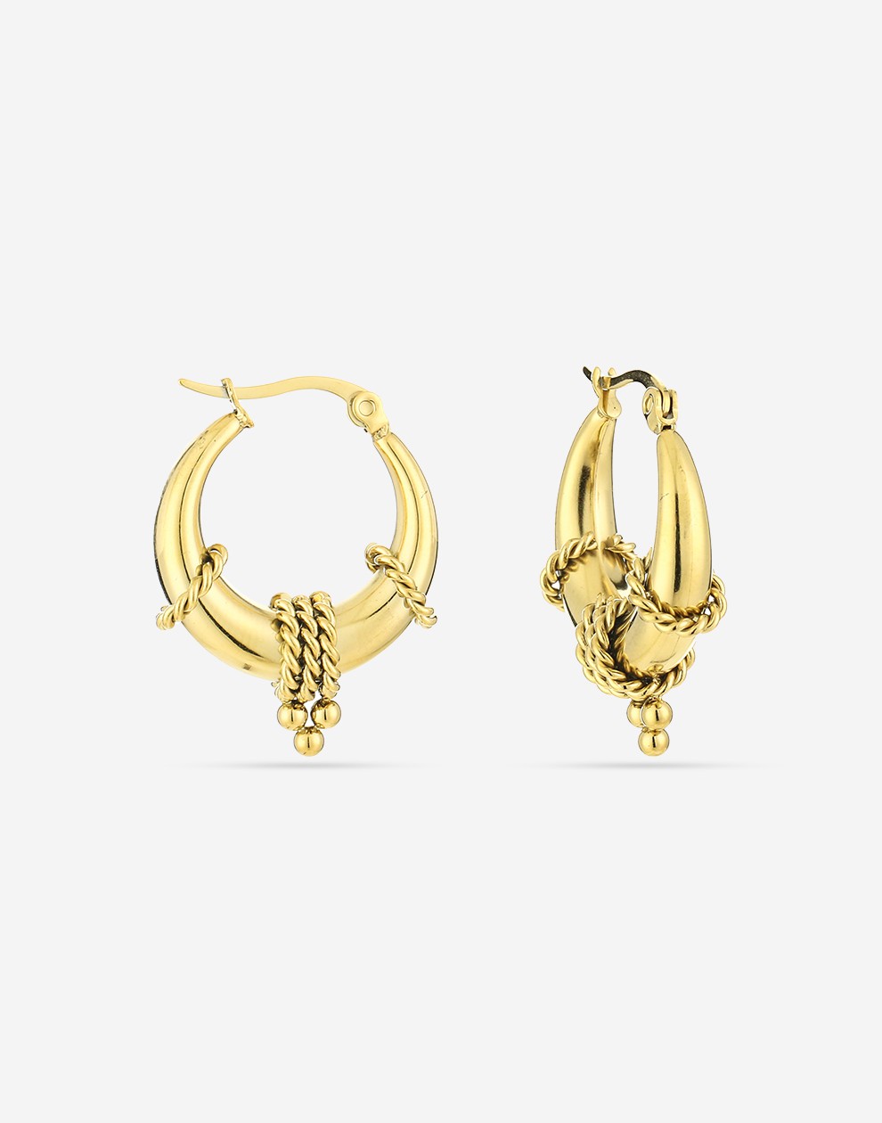 tribal hoops goudkleurig