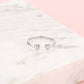 Ring speelse hartjes zilverkleurig