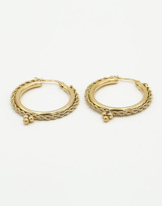 Hoops bali tribal goudkleurig