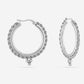 Hoops bali tribal zilverkleurig