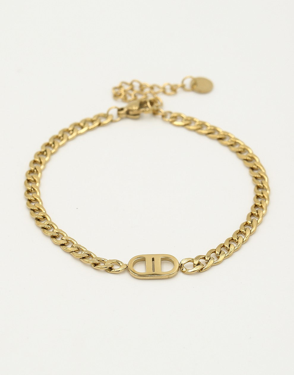 Schakelarmband met symbool goudkleurig