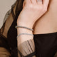 Tennis armband dubbel zilverkleurig