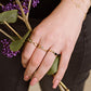 Ringen set steentjes goudkleurig