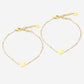 Friendship bracelet love goudkleurig