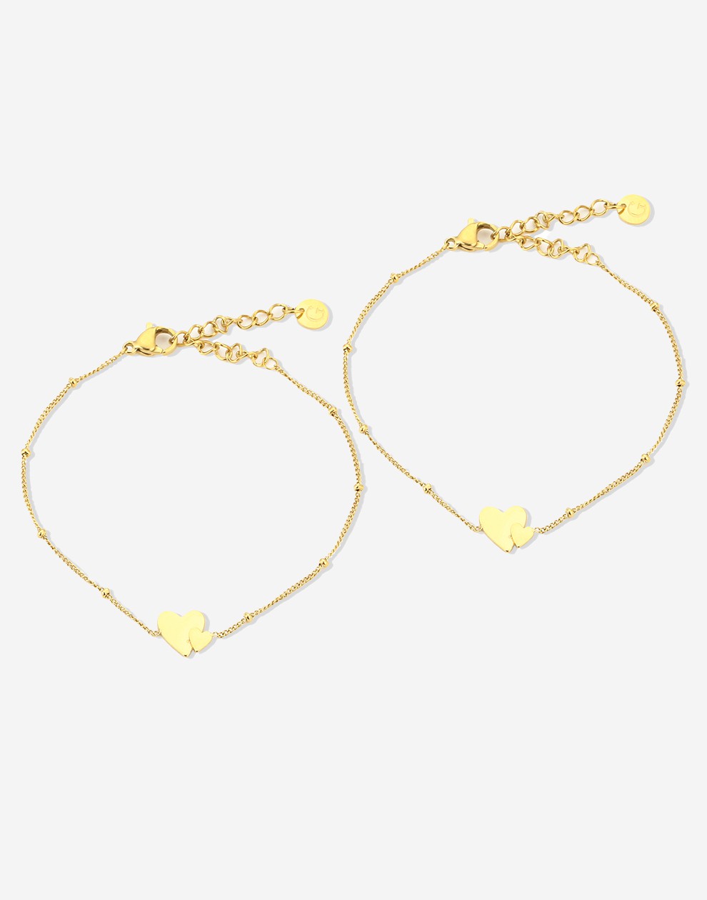 Friendship bracelet love goudkleurig