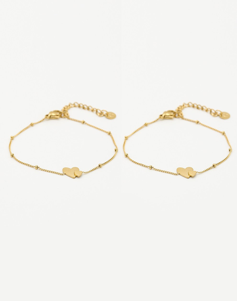 Friendship bracelet love goudkleurig