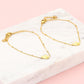 Friendship bracelet love goudkleurig