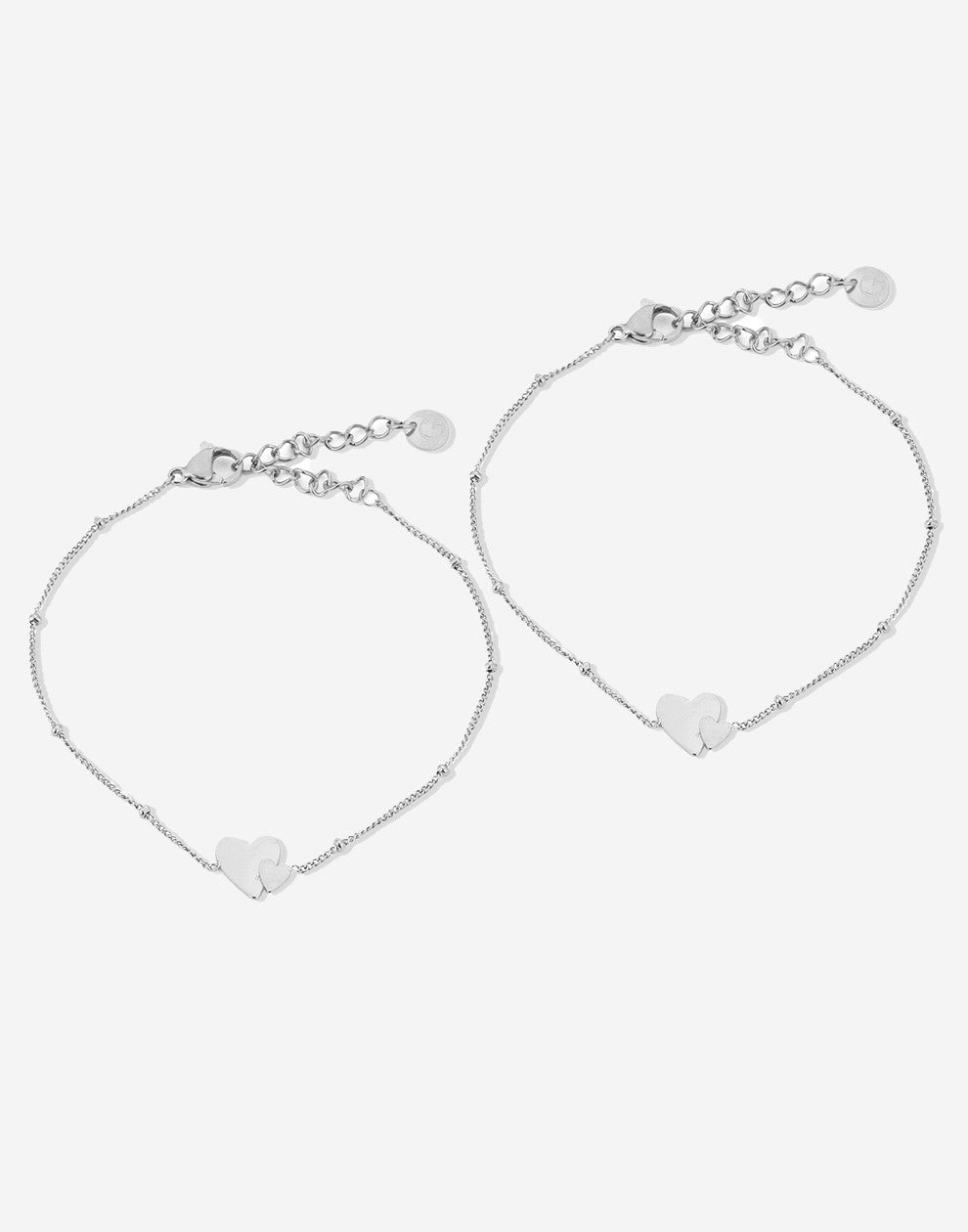 Friendship bracelet love zilverkleurig