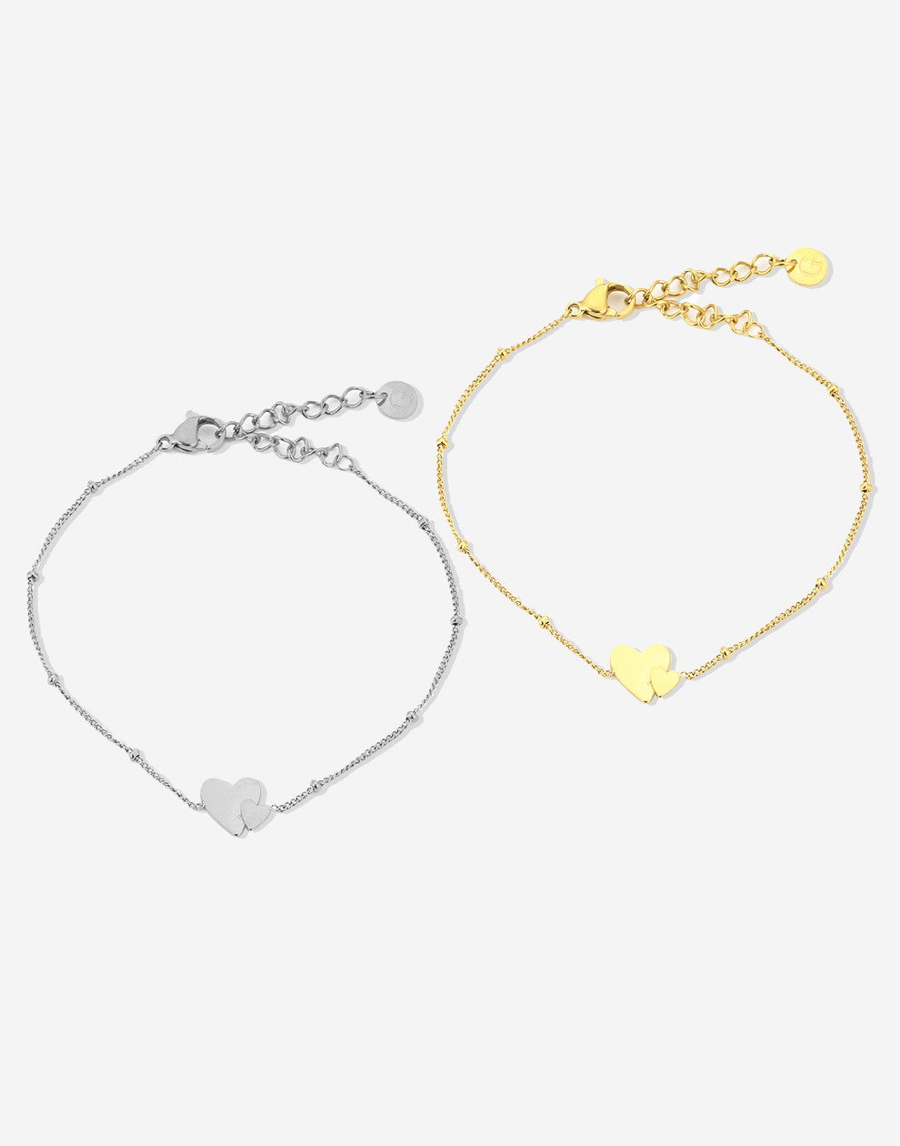 mama dochter armbanden set hartjes