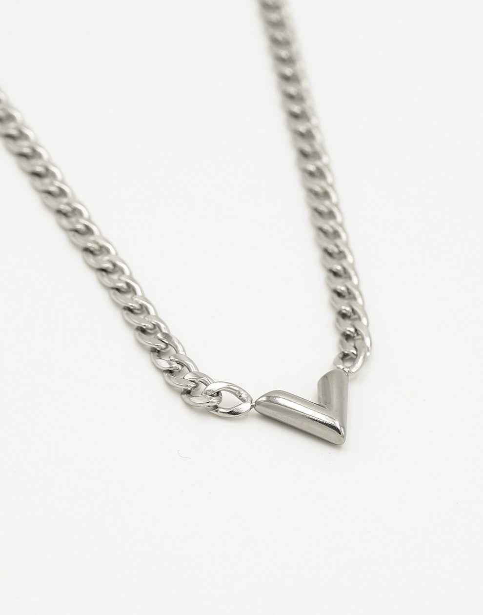 Schakelketting v zilverkleurig grof