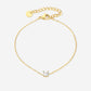 armband met steentje goudkleurig