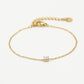 armband met steentje goudkleurig