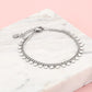 Schakelarmband met fijne hartjes zilverkleurig