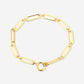 paperclip schakelarmband goudkleurig