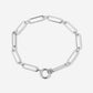 paperclip schakelarmband zilverkleurig