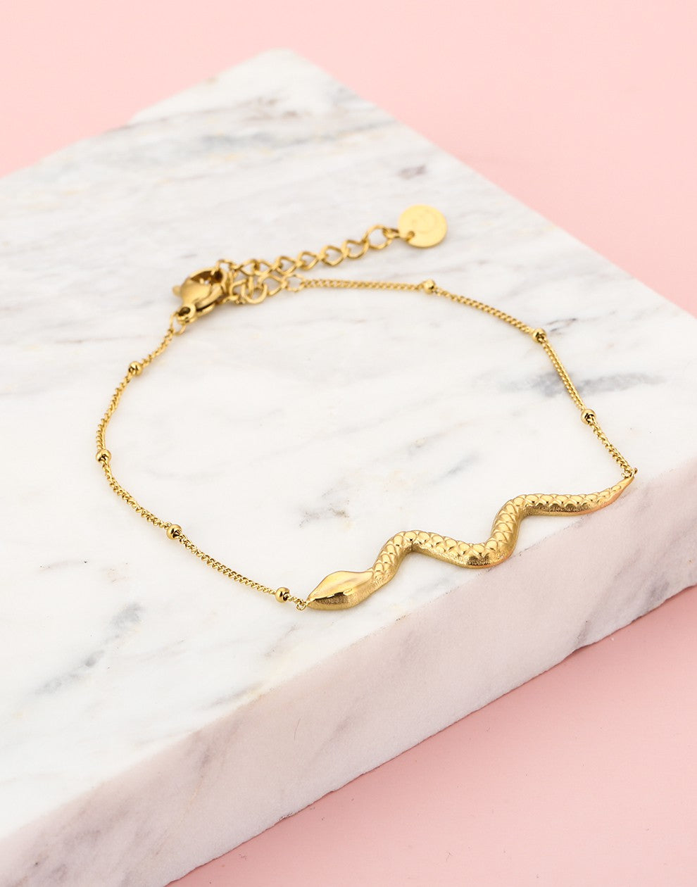 Armband slang goudkleurig