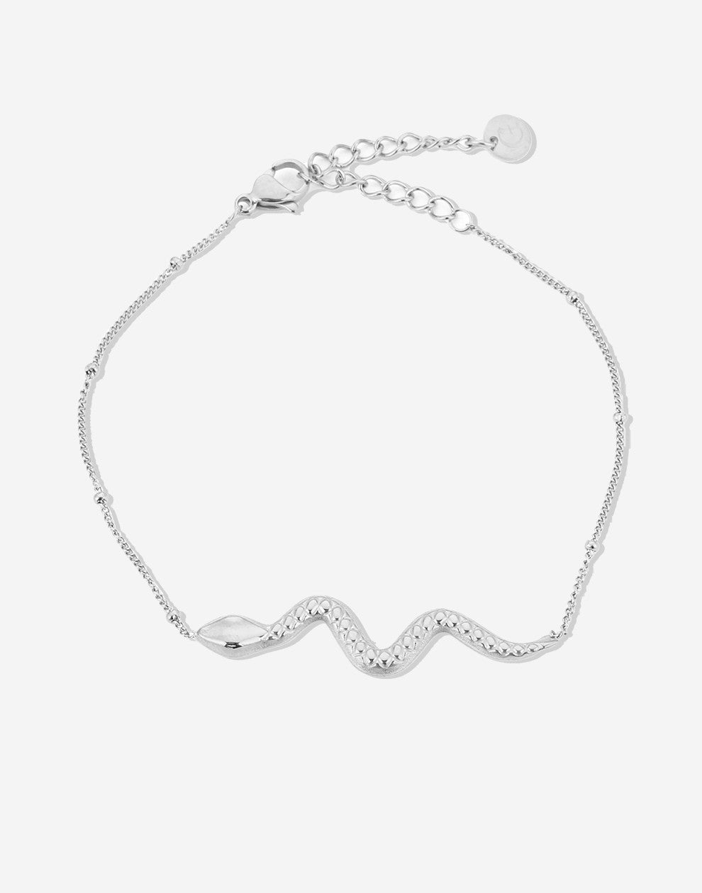 Armband slang zilverkleurig