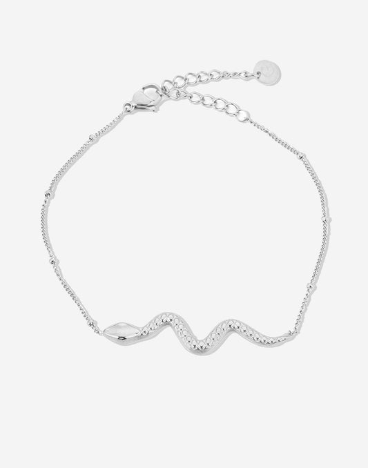 Armband slang zilverkleurig
