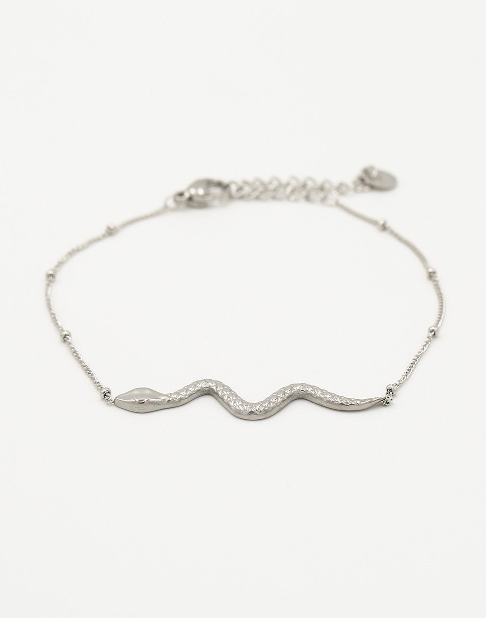 Armband slang zilverkleurig
