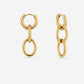Oorringen ovale schakels hanger goudkleurig