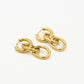 Oorringen ovale schakels hanger goudkleurig