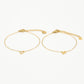 Armbanden vrienden set speels hartje goudkleurig