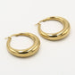 Oorringen chunky hoops goudkleurig