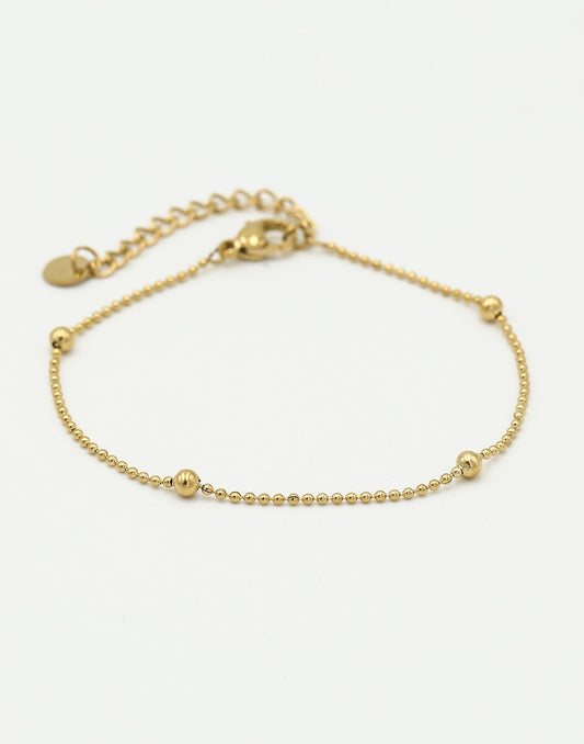 goudkleurigen bolletjes armband