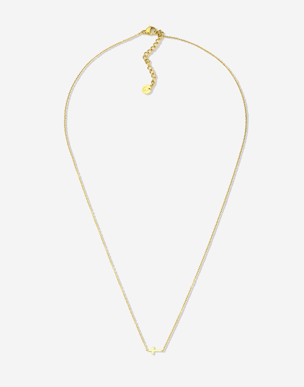 Ketting kruisje goudkleurig