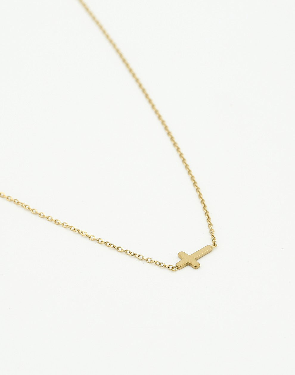 Ketting kruisje goudkleurig