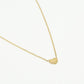 necklace vintage heart gold-colored