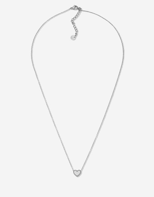 ketting vintage hartje zilverkleurig